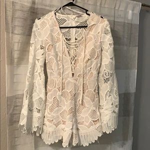 White lace romper